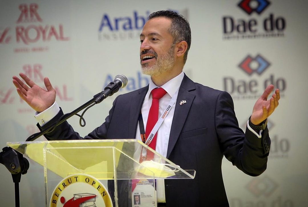 صورة مميزة: رئيس إتحاد التايكواندو الدكتورHabib Zarifeh لعبة التايكواندو في آسيا ذو قيمة عالية جداً