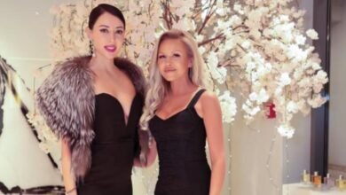 صورة توضيحية - Supermodel Nesrin Sanad Stunned in a Glamorous Black Gown at Amber Niche Ceremony