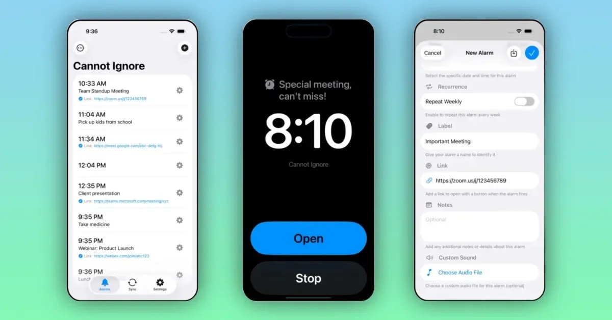 صورة مميزة: Indie App Spotlight يجلب خيار Cannot Ignore تنبيهات بملء الشاشة إلى التقويم ال بك والمزيد