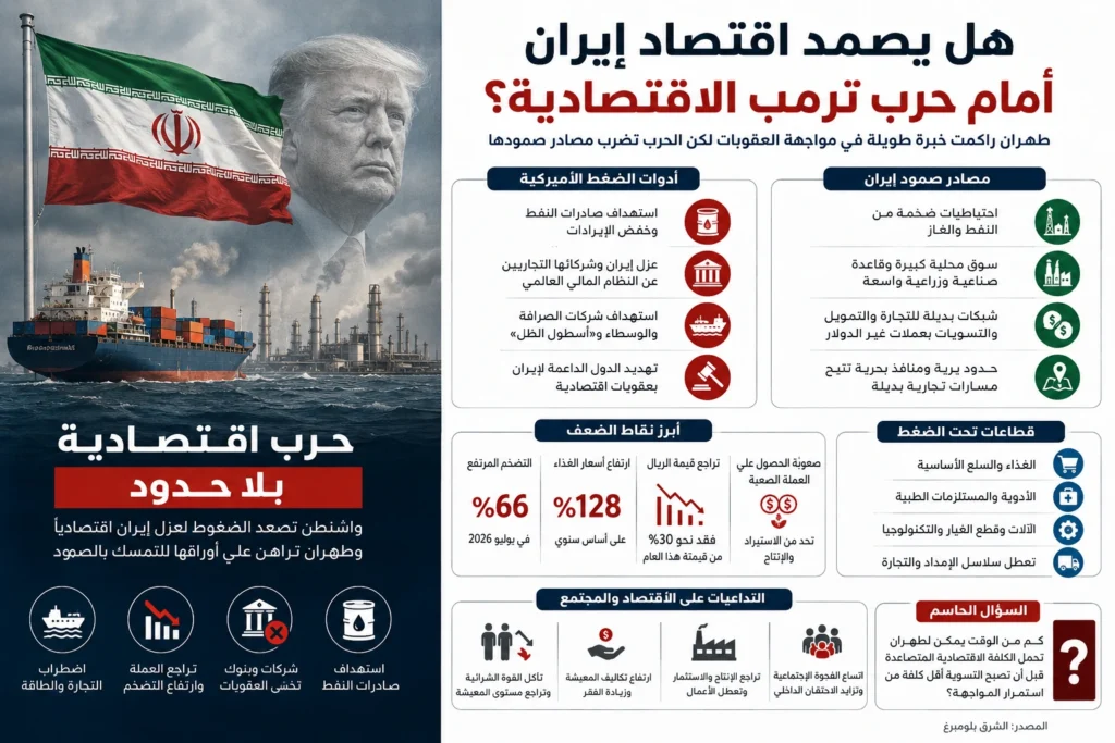 كلفة الصمود الإيراني: تضخم 66% وارتفاع أسعار الغذاء 128%