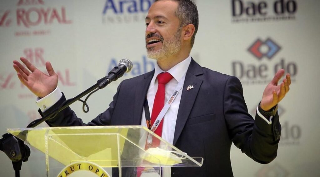 رئيس إتحاد التايكواندو الدكتورHabib Zarifeh لعبة التايكواندو في آسيا ذو قيمة عالية جداً