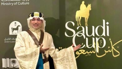 إطلالة عاطف سندي برعاية من نادي رواد الأزياء في كأس السعودية على ميدان الملك عبدالعزيز للفروسية بمدينة الرياض