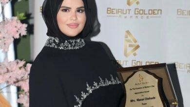 السيدة منال شحادة تتكرّم بجائزة تقدير لأفضل مستشارة بالتسويق الرقمي